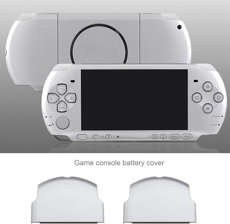 SING F LTD 2PCS Replacement Battery Door Covers Cases Protectors Compatible with Sony PSP 2000 2003 2004 3000 3003 3004 Silver Plastic Console Accessories - Image 3